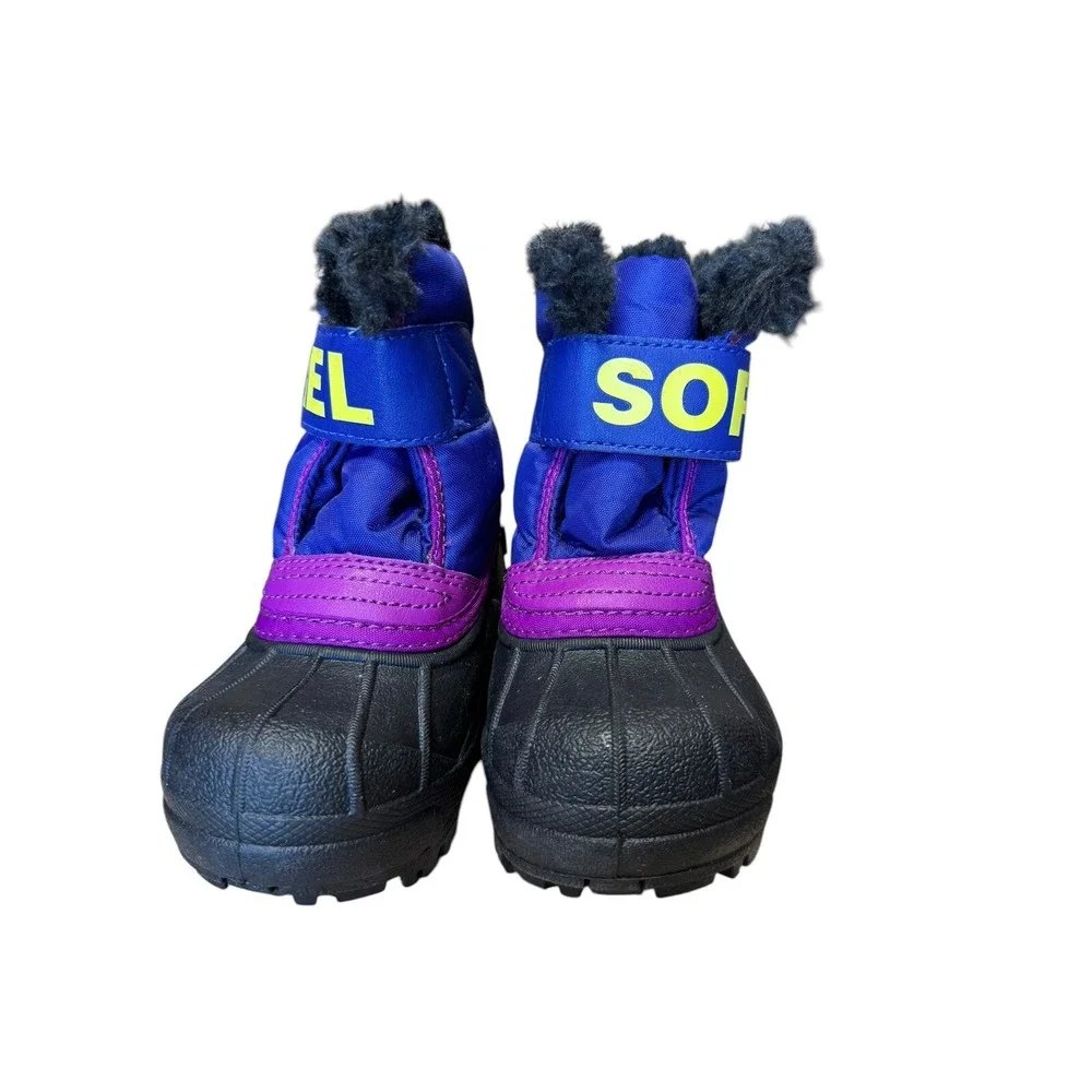 Sorel Snow Commander Boots BluePurple Winter Snow Waterproof Toddler Sz 6 No Box